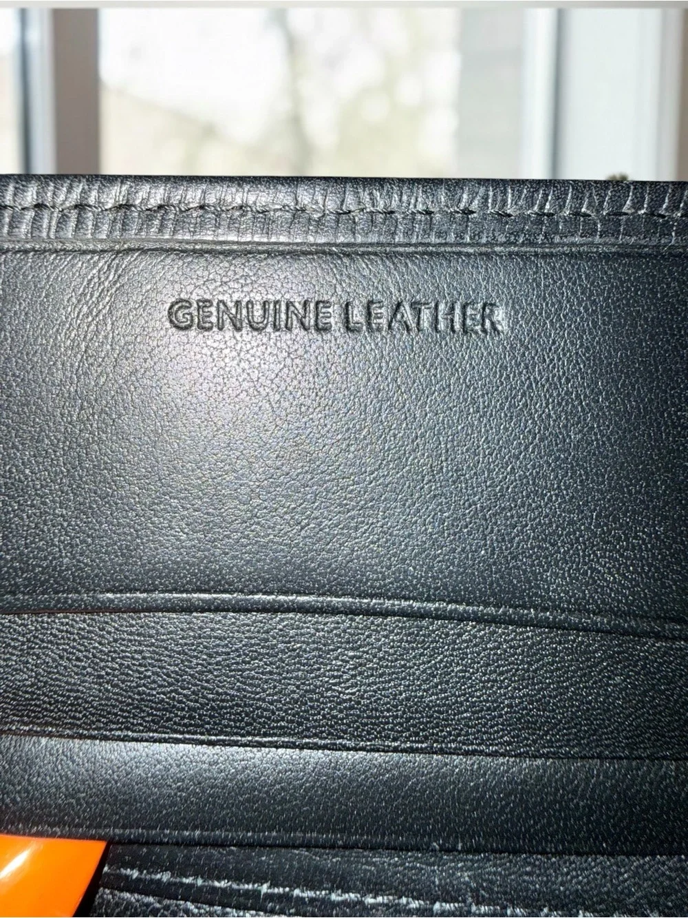 Calvin Klein Men's Black Textured Genuine Leather Bifold Wallet